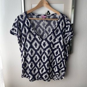 Lilly Pulitzer Linen Ikat Tee